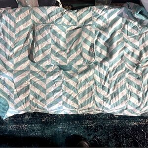 Chevron teal & white Grocery Cart cover for baby